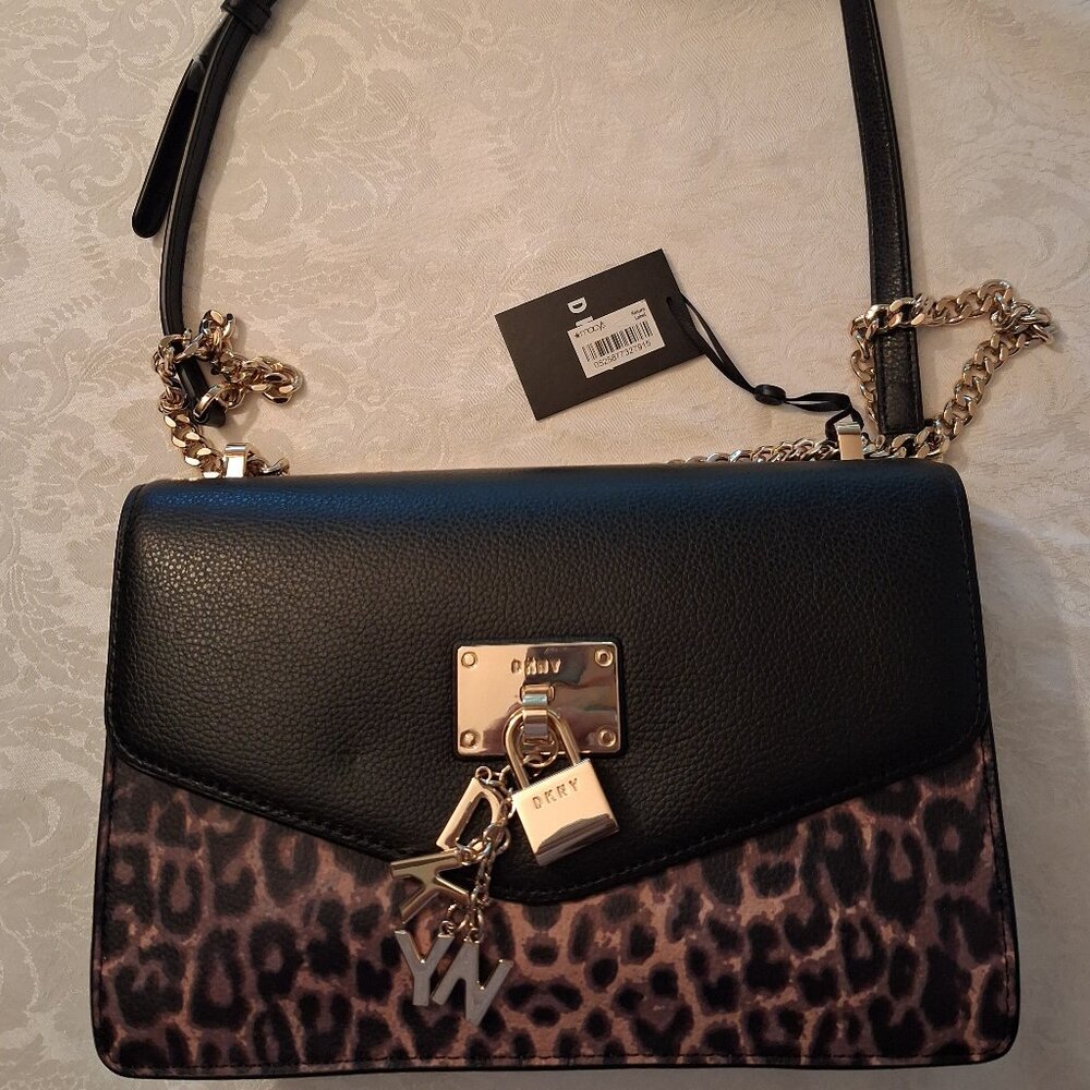 DKNY "Elissa with Leopard print" Crossbody handbag